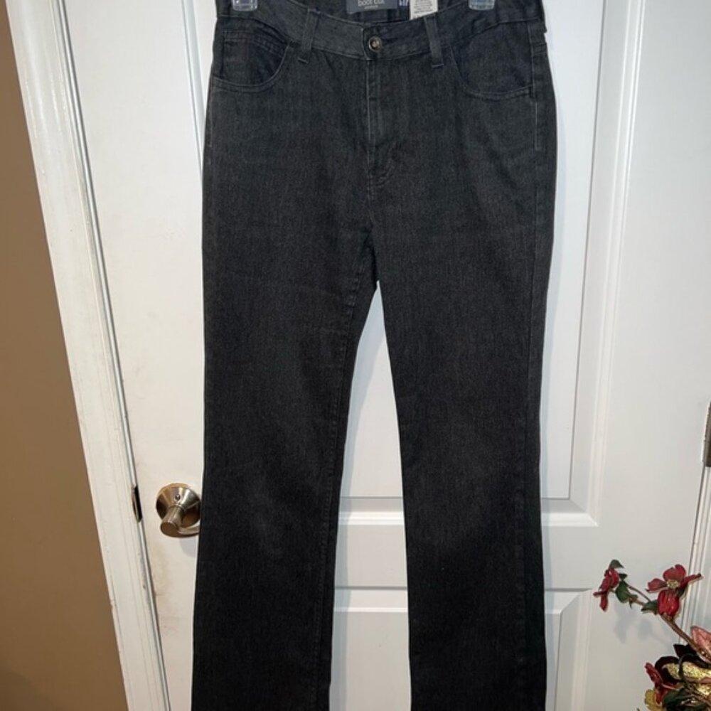 Gap jeans bootcut stretch size 6 regular color-charcoal
